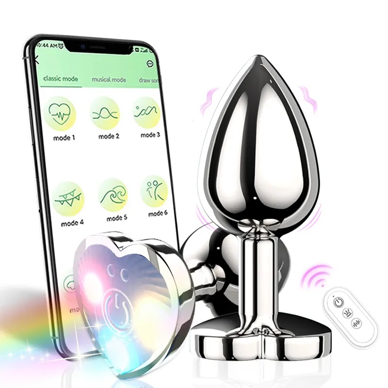 Heart base anal plug can be controlled with the included rem... MT - Heart App Vibro Plug S - Clear photo-2