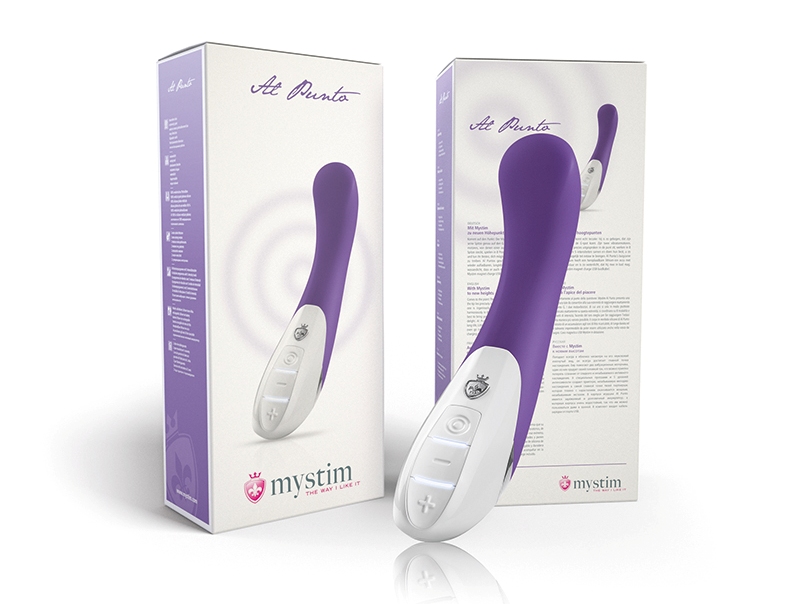 Al Punto is bent so that his point hits the G-spot. Proudly ... Mystim - Al Punto Vibrator - Purple photo-11