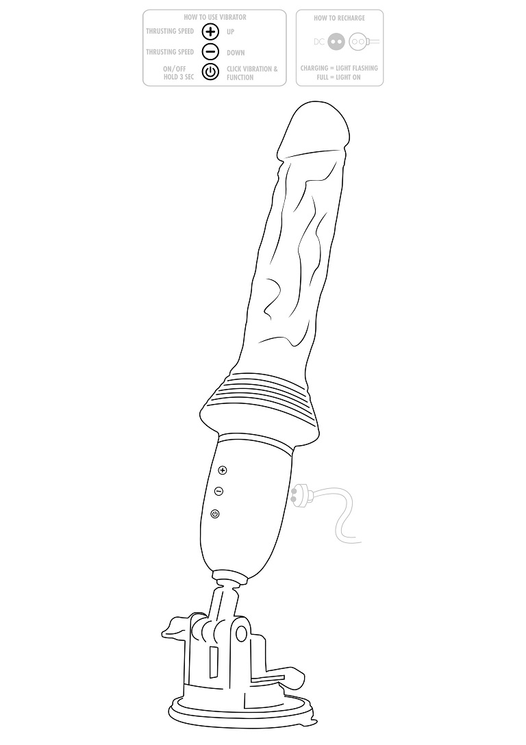 This thrusting vibrator is designed to fulfill your deepest ... ToyJoy - Magnum Opus Thruster - Black photo-10