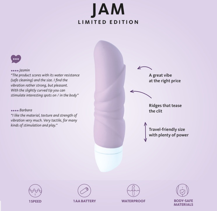 Jam吉姆精灵骑士拥有最小巧和精致的身躯,你可以把它放在任何 地方,手提包甚至你的口袋!加上超静音的技术,让你随时随地享... Fun Factory - Jam 按摩棒 - 淡紫色 照片-3