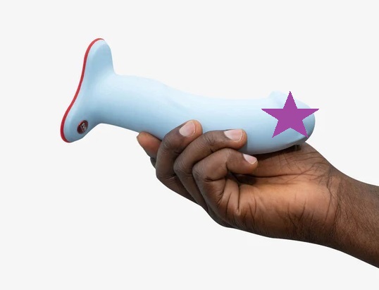The organic, slightly curved shape of the strong sex toys pr... Fun Factory - The Boss Stub - Dove Blue photo-2