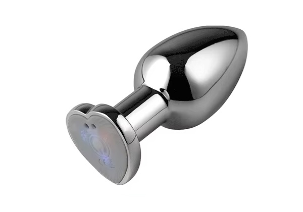 Heart base anal plug can be controlled with the included rem... MT - Heart App Vibro Plug S - Clear photo-10