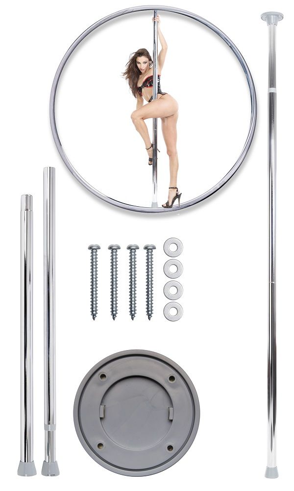 Turn your bedroom or living room into your very own private ... Fetish Fantasy - Fantasy Dance Pole - Silver photo-4