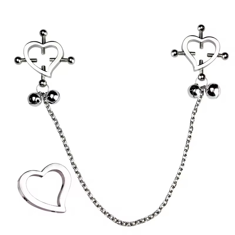 Material: 304 Stainless steel
Inner ... FAAK - Heart Nipple Clamps - Silver photo-6