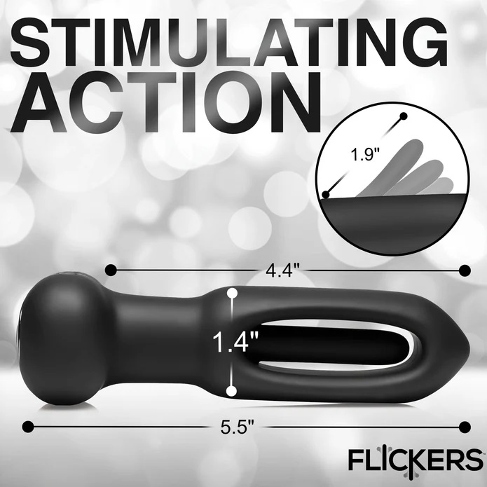 Flick your backdoor's blissful button with this flicking... Inmi - Bum Flick Anal Vibe - Black photo-8