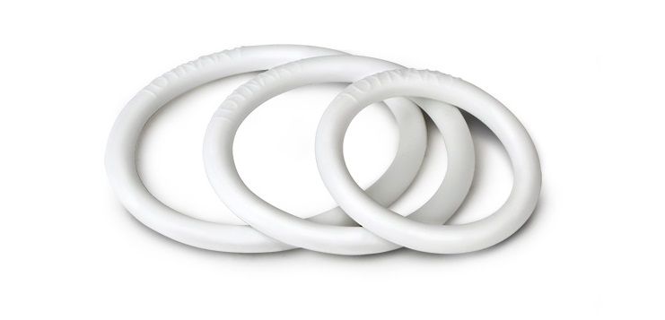 This trio of Toynary cock rings are made of medical grade pu... Toynary - CR01 Soft Cock Rings - White photo-2