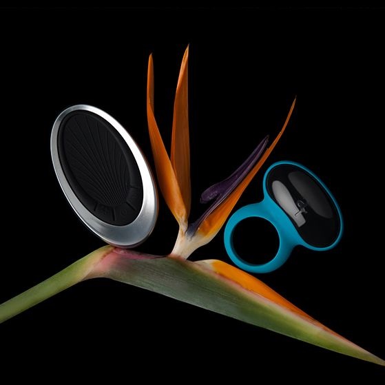 Innovative: Remote controlled pleasure up to 16 feet with ta... L'Amourose - Clark Cock Ring w Remote Control - Blue photo-2