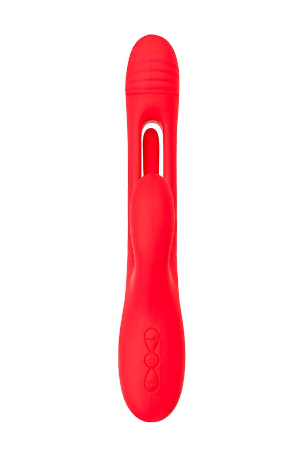 PITTY Rabbit vibrator with moving tongue. The innovative des... JOS - Patti Flapping Vibrator - Red photo-3