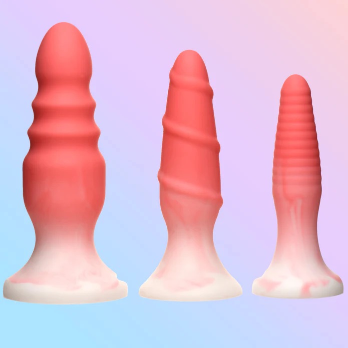 This set of three plugs gives you the best in variety of siz... Simply Sweet - Butt Plug Set 3 pcs - Pink photo-9