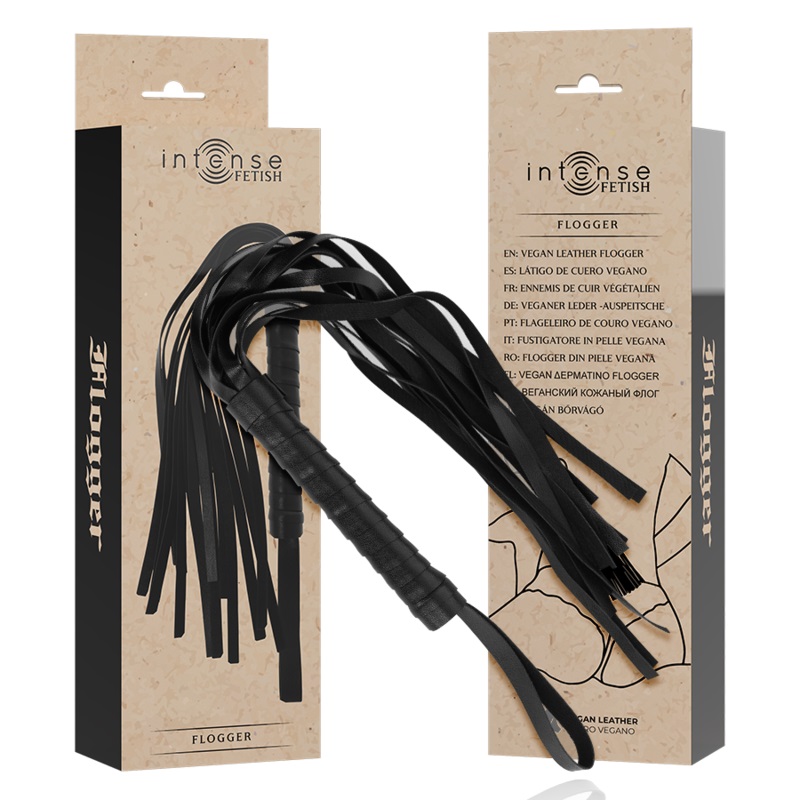 The vegan leather whip from the INTENSE FETISH brand is an a... Intense - Vegan Flogger - Black photo-4