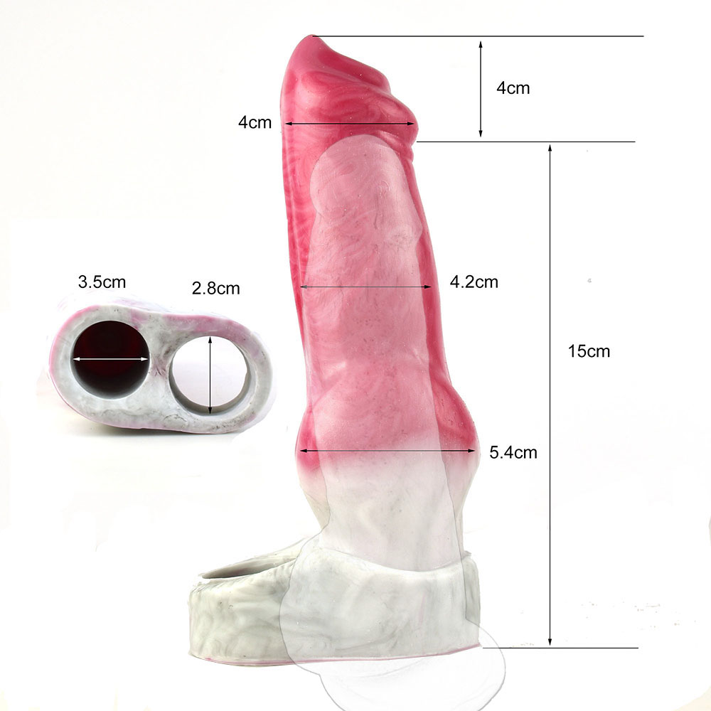 Material:silicone
ntotal L:19cm
Insert L:15cm &nb... FAAK - Dog Cock Sleeve - Gory photo-6