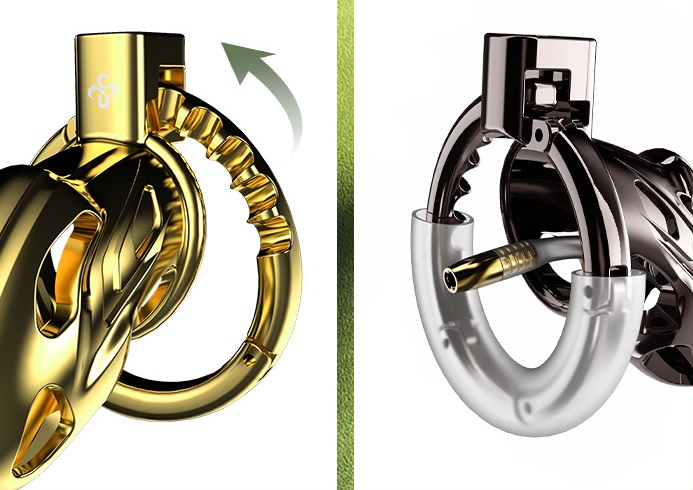 Super curves chastity cage, porous and breathable, gorgeous ... Sevanda - Outlaw Chastity Cage w Urethral Sound - Black photo-5