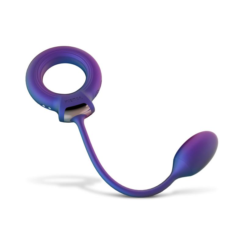 This toy is a must-have addition to your collection because ... Hueman - Cock Ring w Anal Ball - Purple photo-6