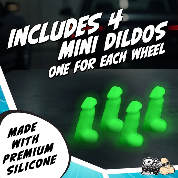Four Mini Dildos!: This pack is packing 4 mini dildos that w... Big Ballers - Glow Snap-On Peckers 4 pcs photo-4