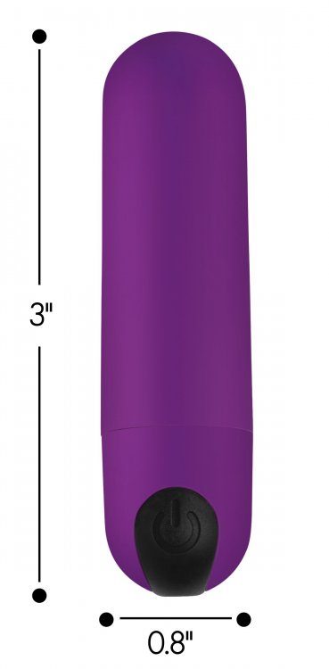 Prepare to Bang yourself with this tiny but powerful vibrati... Bang! - 21X Vibro Bullet w Remote - Purple photo-4