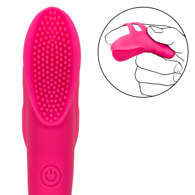 Indulge in a world of enhanced pleasure with the Neon Vibes ... CEN - Neon Nubby Finger Vibrator - Pink photo-4