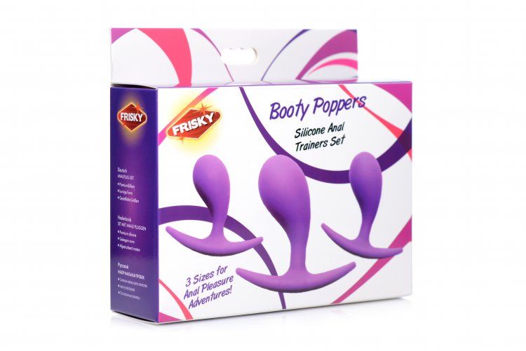 This curvy training set is perfect for stretching your anal ... Frisky - Booty Poppers Anal Set - Purple photo-6