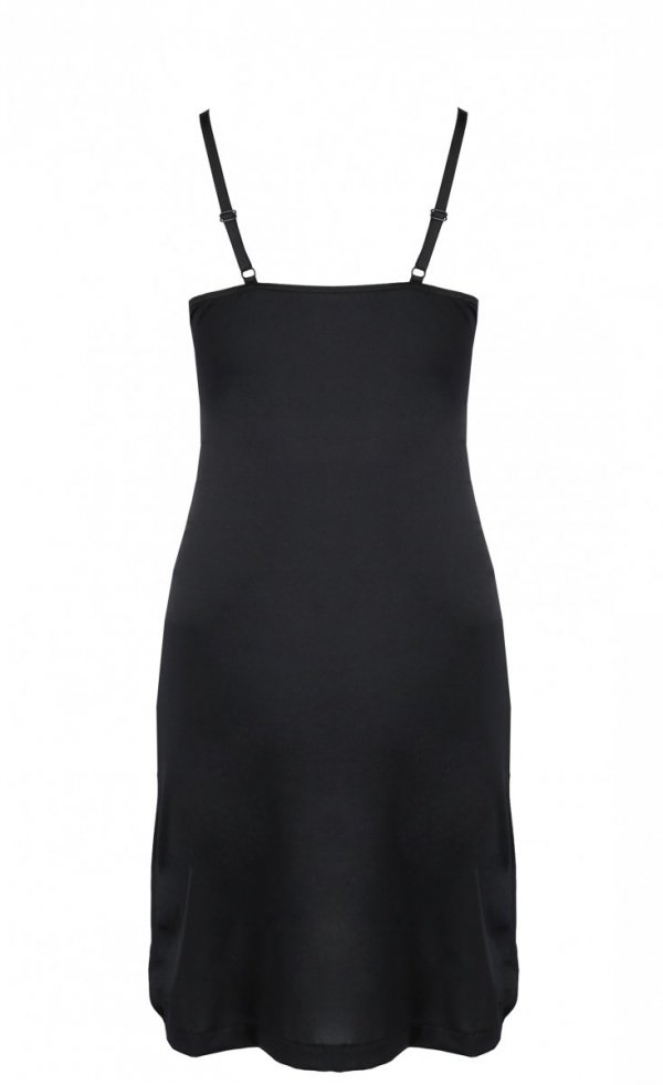 Tonya - black, satin chemise enriched with lace - beautifull... Passion - Tonya Chemise - Black - L/XL photo-6