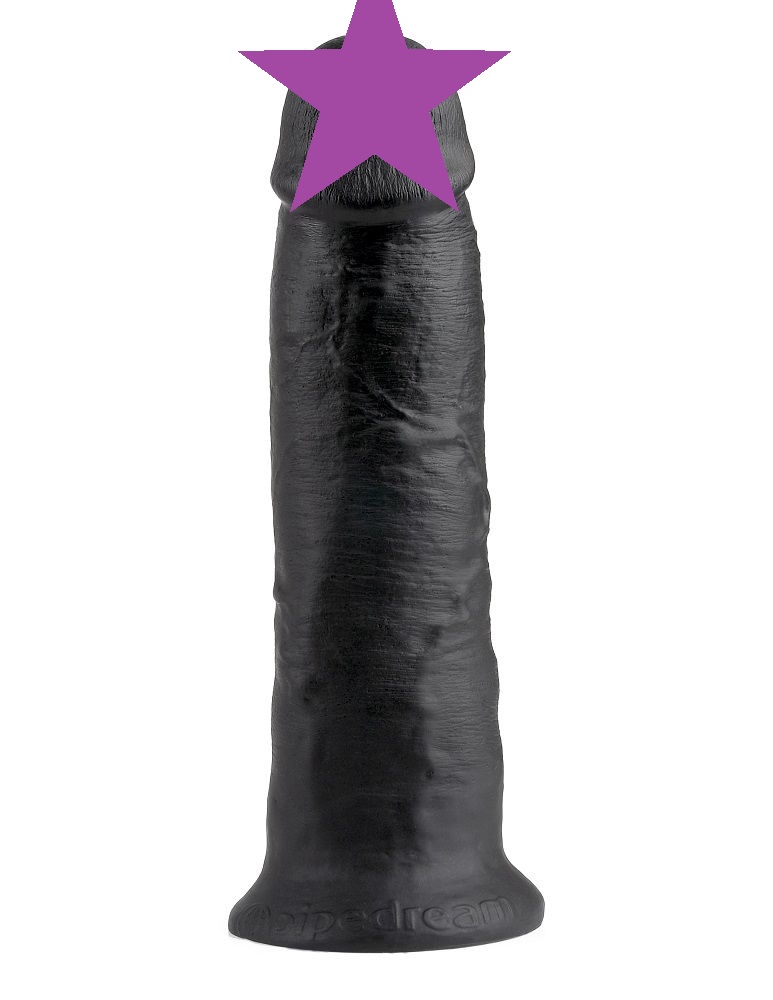 Do you want your first dildo to look and feel just like the ... King Cock - Cock 10″ - Black photo-2