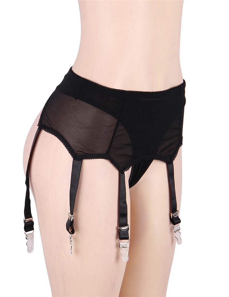 Sexy lace garter set with panties
Material  ... Ohyeah - Lace Garter Panty - Black - M photo-7