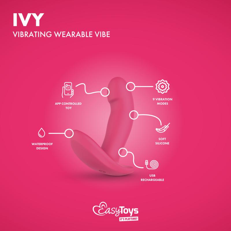 This Wearable Vibrator is perfect for stimulation of multipl... Easytoys - Ivy APP EasyConnect Wearable Vibe - Pink photo-4