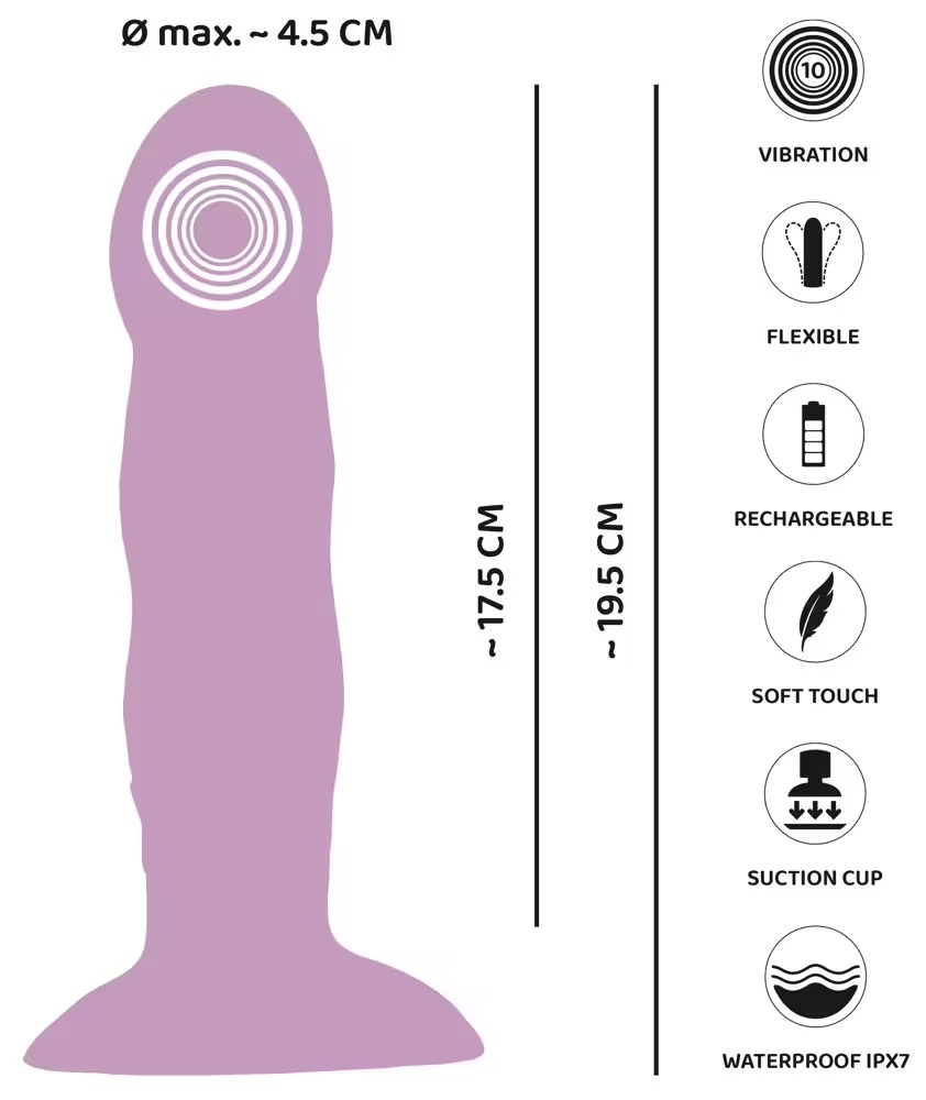 A powerful guy with a heart!
The delicate purple vibrator, H... You2Toys - Heart Guy Vibro Dildo - Purple photo-10
