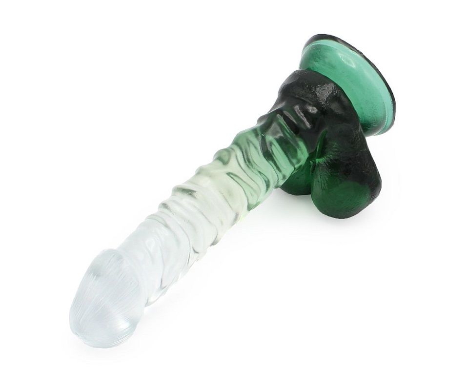 This special transparent dildo has an amazing color mix and ... Kiotos - Wave Dildo 04 - Green photo-7