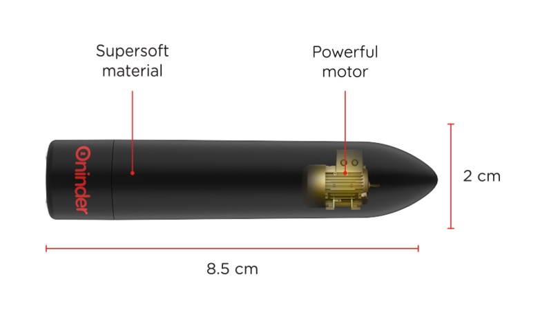 The BERLIN vibrating bullet from the ONINDER brand is an int... Oninder - Berlin App Controlled Bullet - Black photo-5
