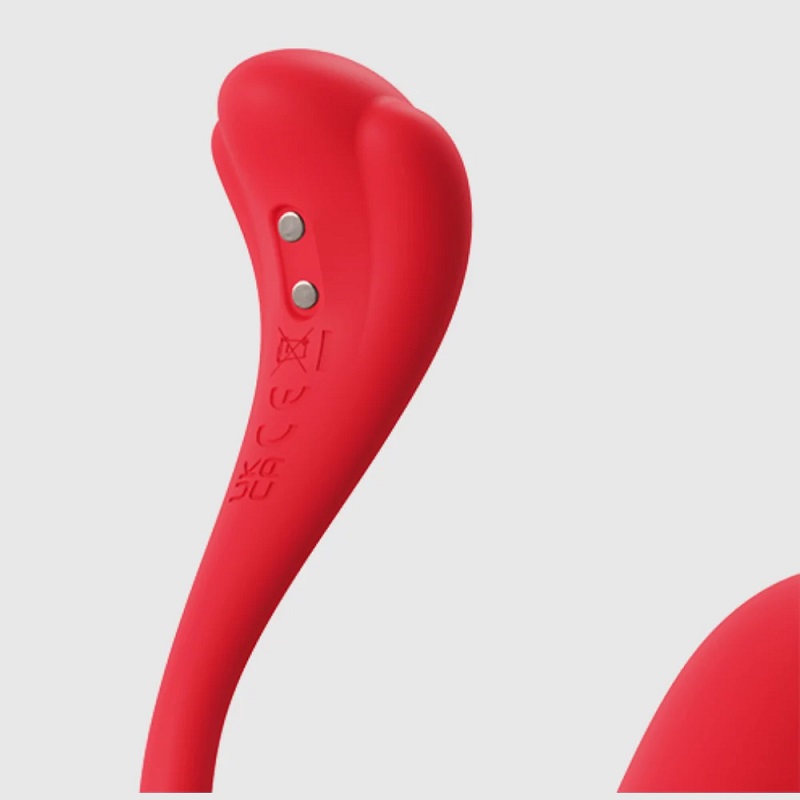 Ergonomic and sleek design with ridged head for extra G-spot... SVAKOM - Phoenix Neo 2 Interactive Egg Vibrator - Red photo-4