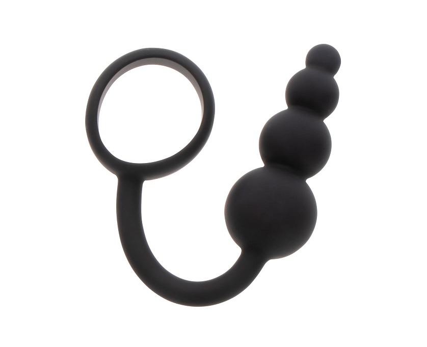 The Anal Plug & Cock Ring from Manpower by TOYJOY is an esse... ToyJoy - Manpower Plug w Ring - Black photo-2