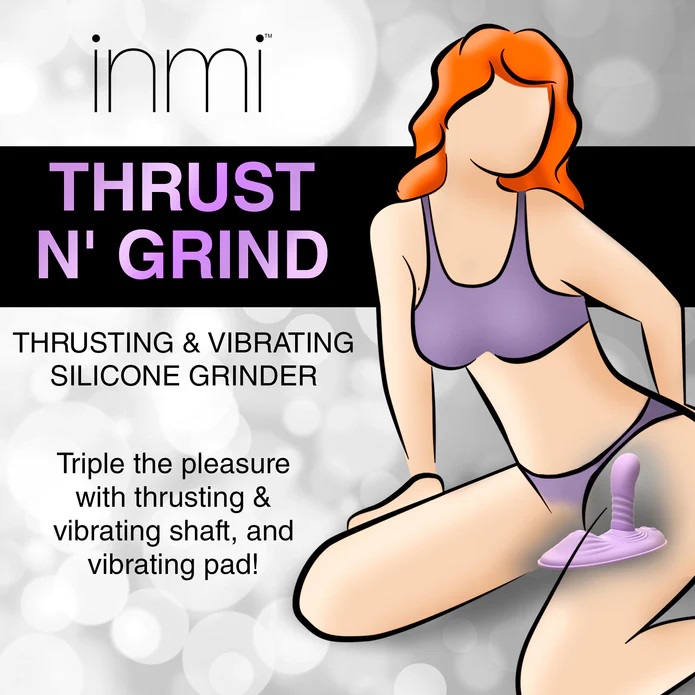 Transform any chair or couch into the perfect, sexy, saddle ... Inmi - Thrust 'N' Grind Vibrator - Purple photo-3