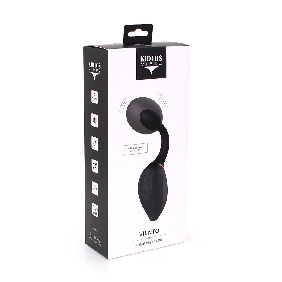 The Kiotos-Vibez Viento is an inflatable anal vibrator for h... Kiotos - Viento Pump Vibrator - Black photo-9