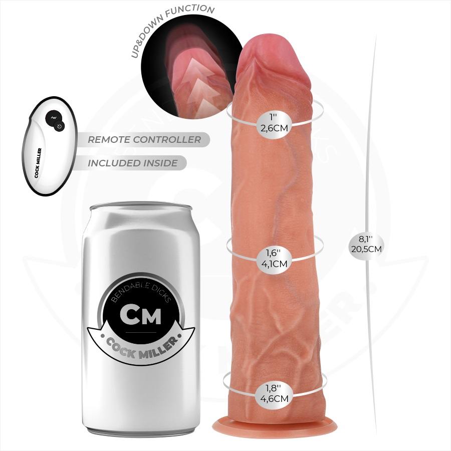 Discover the pleasure of realistic penetration taken to the ... Cock Miller - 20.5cm Realistic Thrusting Dildo - Flesh photo-7