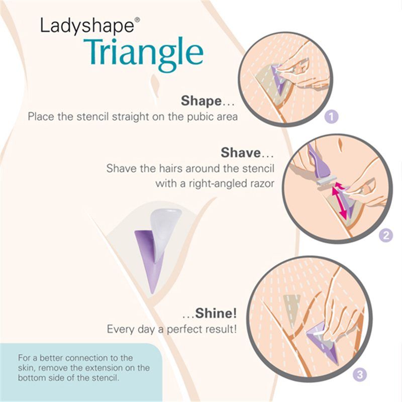 Feel pampered, attractive and ultrafeminine with the Ladysha... Ladyshape - Triangle Shaving Stencil photo-4