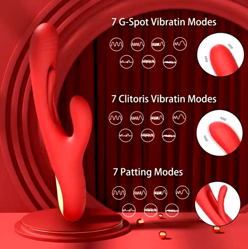 The main shaft of the rabbit vibrated has a hollow design, p... Honey Play Box - Bora Rabbit Tapping Vibrator - Red photo-6