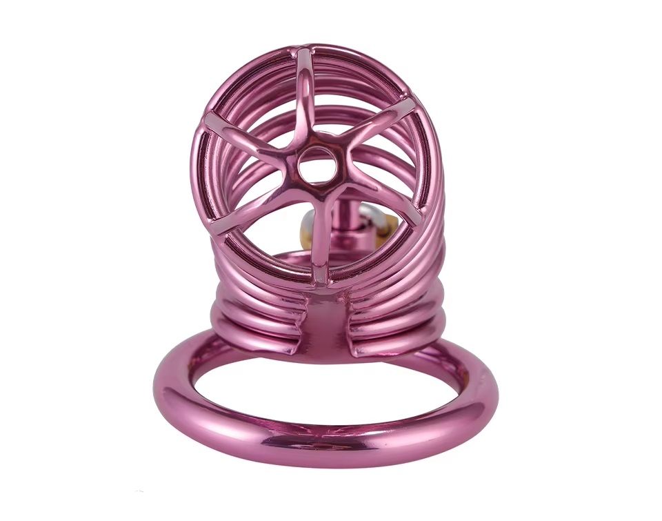 Penis lock toy for sexual bondage gear with 3 rings
Materia... MT - Metal Chastity Cage w 3 Rings - Purple photo-3