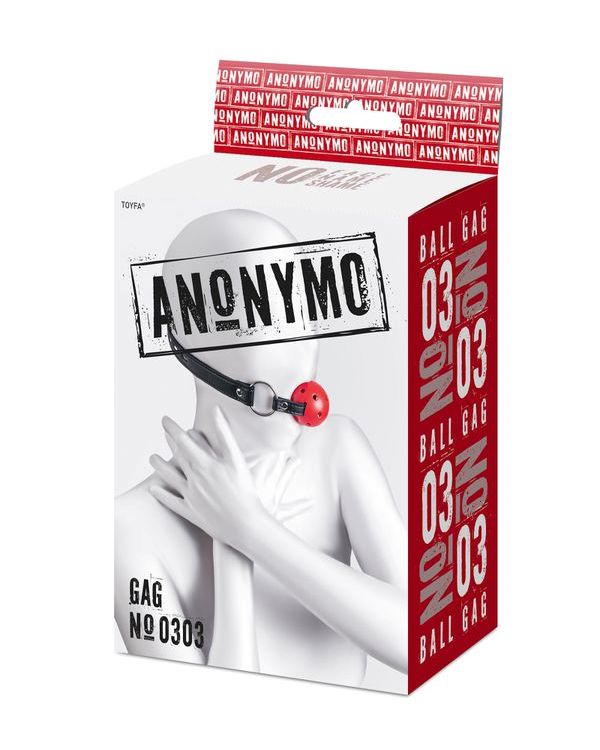 The best remedy for chatter in bed is a stylish and daring g... Anonymo - Ball Gag - Red photo-8
