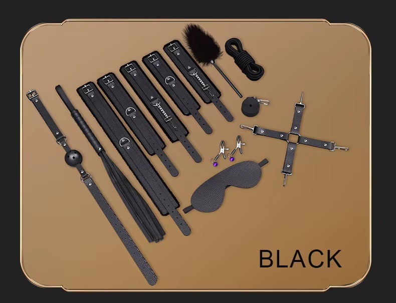 Bondage gear set 11Pcs with fluff
Material: PU leather PC, ... MT - Bondage Gear Set 11pcs w Fluff - Black photo-2