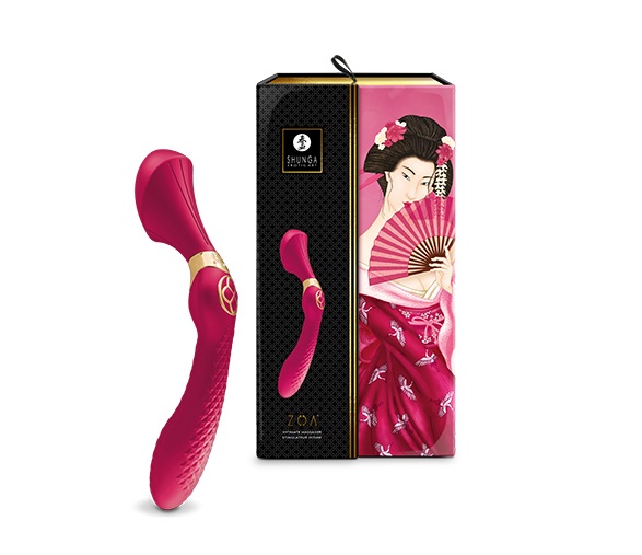 ZOA, for the woman who likes power and finesse. Its refined ... Shunga - Zoa Massager - Raspberry photo-7