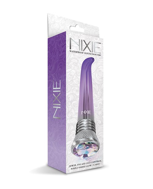 Nixie Jewel Ombre G-Spot Vibe Purple Ombre Glow from Global ... Nixie - Mystic Wave G-Spot Vibe - Purple Ombre photo-5