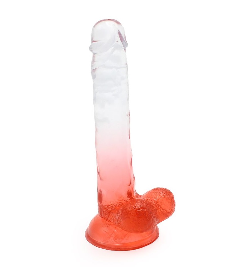 This special transparent dildo has an amazing color mix and ... Kiotos - Slick Realistic Dildo 05 - Red photo-3