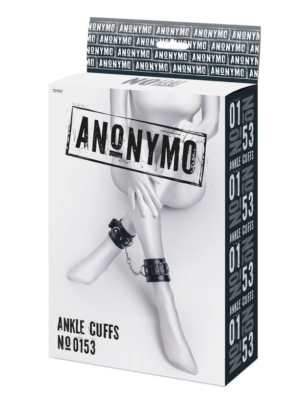 Cuffs are made of genuine leather with a velour lining. Nick... Anonymo - Ankle Cuffs - Black photo-13