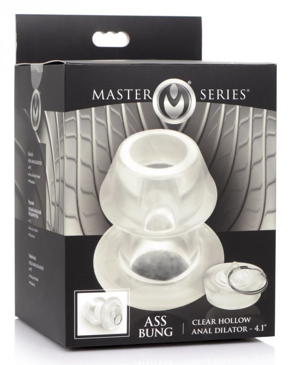 Stretch them open wide and plug them up how you wish! With t... Master Series - Ass Bung Hollow Anal Dilator XL - Clear photo-11