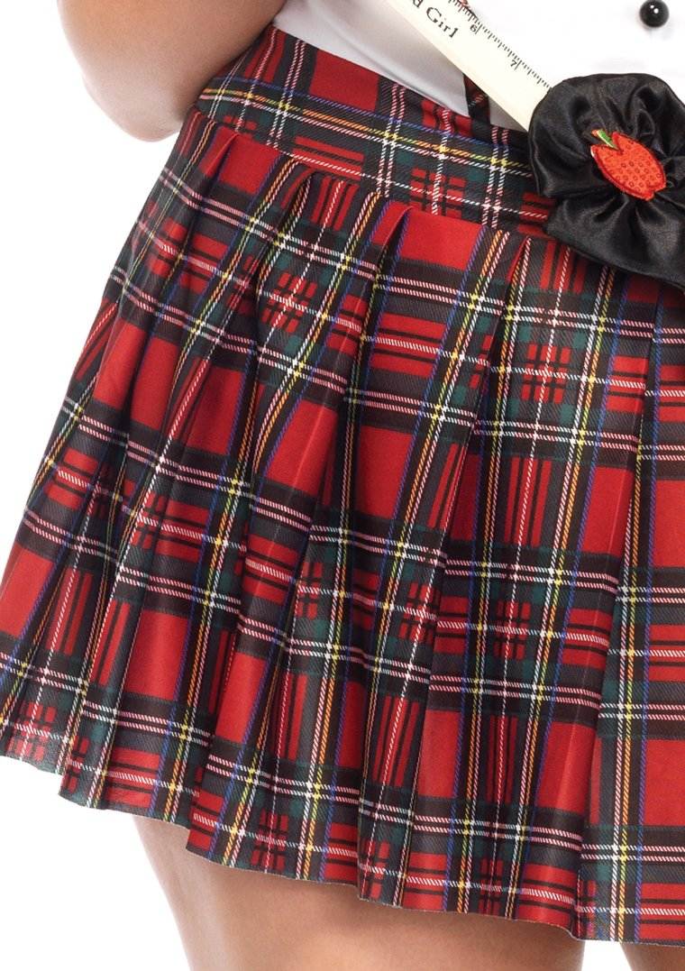 3 PC. Boarding School Flirt, includes dress with pleated pla... Leg Avenue - Boarding School Costume - Red - 3X-4X photo-3