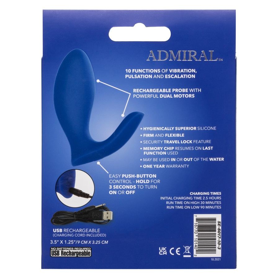 Ride the waves of ecstasy towards uncharted territories of p... CEN - Admiral Prostate Rimming Probe - Blue photo-13