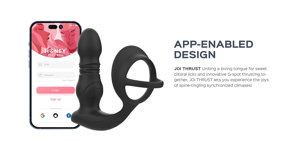 CYRUS is an app-controlled smart toy, a thrusting anal tease... Honey Play Box - Cyrus Thrusting Prostate App Massager - Black photo-8