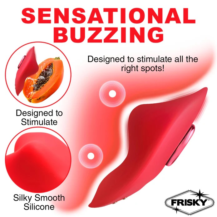 Indulge in secret fantasies with your partner! This Love Con... Frisky - Love Connection Panty Vibe - Red photo-4