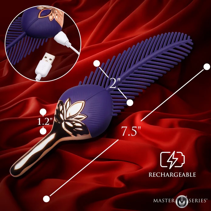 Discover a new level of stimulation with our premium Silicon... Master Series - Tickler Vibro Feather - Blue photo-7