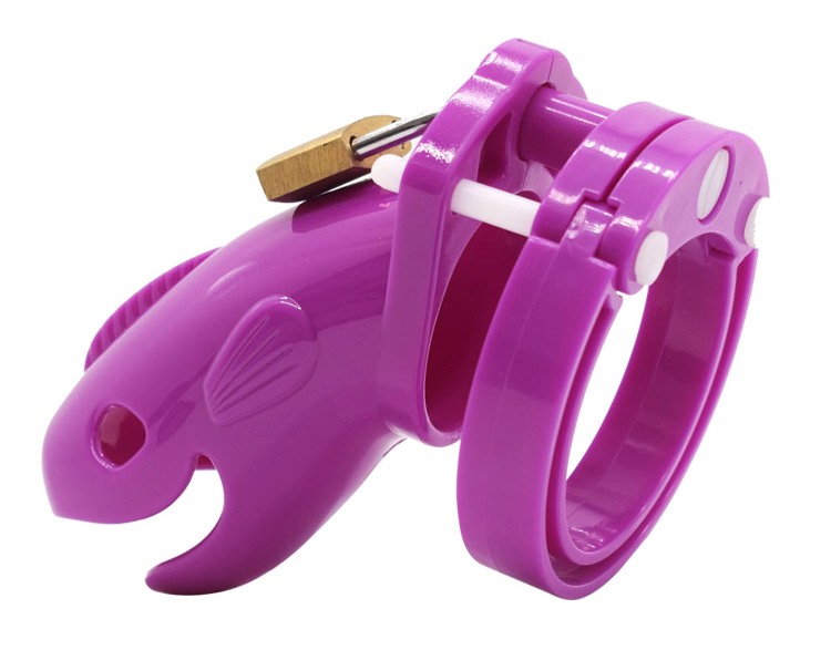 Short Whale head chastity cage
Total high: 110mm
Cage high:... FAAK - Short Whale Chastity Cage - Purple photo-4