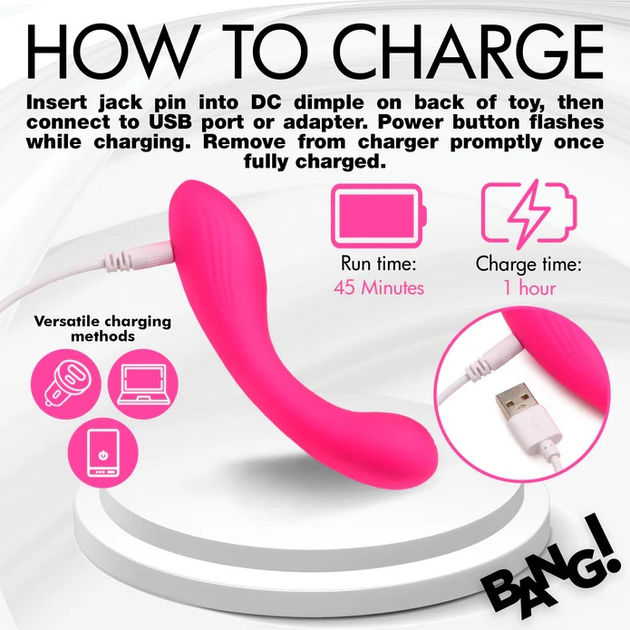 Get the power and pleasure right where you want it with this... Bang! - G-Spot Vibrator - Pink photo-6
